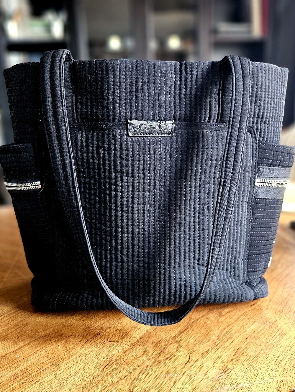 Y2K Vera Bradley Black Quilted Tote Bag